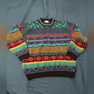 Eleven Paris Multicolor Patterned Crewneck Sweater